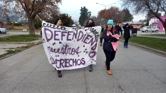 Comodoro Rivadavia: camioneros, docentes y otros sectores se unieron en la jornada de paro